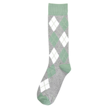 Load image into Gallery viewer, Sage Argyle Socks
