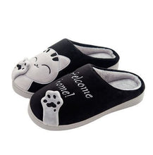 Load image into Gallery viewer, Cute Cat Shoes Soft Winter Women Winter Home Slippers Animal Slip On Soft Warm House Shoes Men Couple Indoor Bedroom Footwear Soft Cozy Home Slippers For Women Slip On Comfy Women's Washable Cotton Bedroom Slippers
