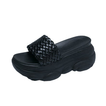 Load image into Gallery viewer, High Slippers Women Open Toe Sandals Summer Soft Slipper Indoor Outdoor Beach Shoes Comfort Platform Sandals Open Toe Leather Slippers Lightweight Flip Flops Shoes For Summer
