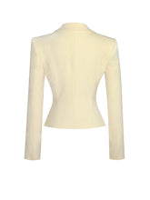Load image into Gallery viewer, Quinne Butter Yellow Slim-fit Blazer
