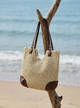 Load image into Gallery viewer, Woven Hollow-Out Shoulder Tote Bag
