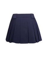 Load image into Gallery viewer, Nasya Navy Blue Pleated Mini Skort
