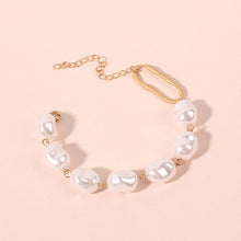 Load image into Gallery viewer, New Handmade Imitation Pearls Gold Metal Link Chain Bracelets for Women Girl Summer Party Luxury Jewelry Gift

