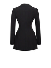 Load image into Gallery viewer, Calista Black Stretch Crepe Blazer Dress
