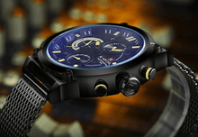 Load image into Gallery viewer, Men's Multifunction Analog Quartz Watches Waterproof Wrist Watch With Stainless Steel Mesh Band Excellent Design Perfect Gift
