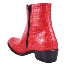 Load image into Gallery viewer, Jazzy Jackman Leather Print Ankle Length Boots
