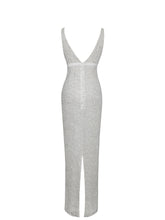 Load image into Gallery viewer, Adelaide White Beaded Sequin Net Bodycon Gown
