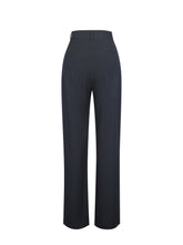 Load image into Gallery viewer, Quinnie Navy Striped High-Waisted Straight Leg Pant
