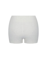 Load image into Gallery viewer, Sera White Wool-Blend Ribbed Knit Mini Shorts
