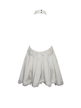 Load image into Gallery viewer, Idalia Pearl White Beaded Lace Trim Backless Halter Mini Dress

