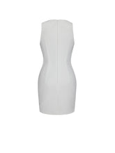 Load image into Gallery viewer, Iliana White Pearl Chain Embellished Midi Dress
