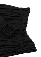 Load image into Gallery viewer, LavaNera One Shoulder Black Jersey Viscose Blouse
