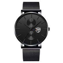 Load image into Gallery viewer, Black 3Bar Watch Men Women'S Watches Ladies Watch With Crystals  Fashion Stainless Steel Band Comfortable Wristwatch
