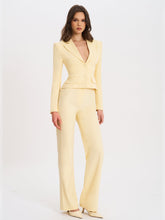 Load image into Gallery viewer, Quinne Butter Yellow Slim-fit Blazer
