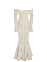 Load image into Gallery viewer, Kaedyn Off Shoulder Long Sleeve Crochet Mermaid Maxi Dress
