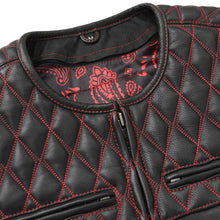 Load image into Gallery viewer, Tactical Emerald Men’s Motorcycle Leather Vest
