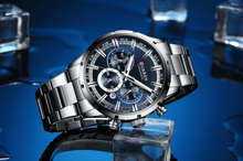 Load image into Gallery viewer, Men's Sports  Waterproof Stainless Steel Watch With Chronometers And Special Date Display Unique Design Perfect Gift

