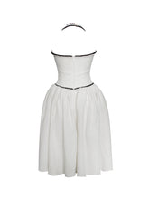 Load image into Gallery viewer, Natalie U Neck Halter Drop Waist Tweed Midi Dress
