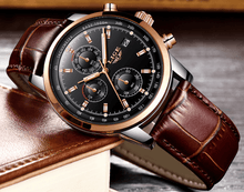 Load image into Gallery viewer, Men's  Waterproof Watch With Chronometers Date Display And Fluorescent Pointers Excellent Look Perfect Gift
