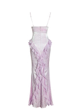 Load image into Gallery viewer, Paolina Taro Pink Jacquard Ruffle Mermaid Maxi Dress

