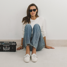 Load image into Gallery viewer, Women's White Pebbled Leather Barca Yacht Loafer
