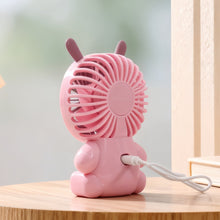 Load image into Gallery viewer, Creative Cartoon Bear Desktop Mini Fans Big Wind Desktop Portable USB Charging Handheld Fan Portable Air Conditioning Handheld Cooling Fan Charging Usb Fan Portable Handheld Fan
