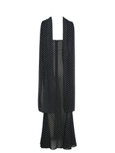 Load image into Gallery viewer, Yadira Black Base Polka Dot Chiffon Maxi Dress
