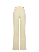 Load image into Gallery viewer, Quinnie Butter Yellow Slim Suit Pants
