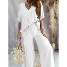 Load image into Gallery viewer, Women’s Lounge Set with Wide Leg Pant
