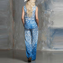 Load image into Gallery viewer, Loose-fit Leopard-print Sleeveless Shirt And Trousers Two-piece Set
