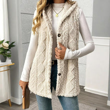 Load image into Gallery viewer, Women's Textured Sleeveless Hooded Vest
