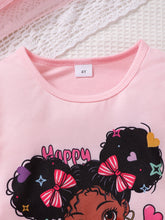 Load image into Gallery viewer, Children's Cartoon Graphic Top and Pants Set
