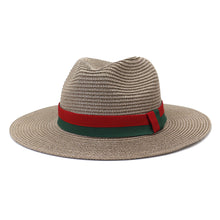 Load image into Gallery viewer, Plain Straw Sun Hat – Unisex Beach &amp; Outdoor Wide Brim

