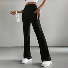 Load image into Gallery viewer, Solid Rib-Knit Pull-On Jogger Pants for Women
