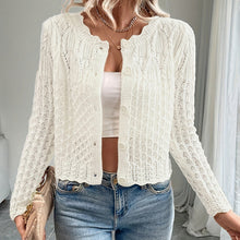 Load image into Gallery viewer, Women's Solid Color Elegant Round Neck Cardigan Top
