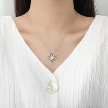 Load image into Gallery viewer, Zircon Double Love Necklace with Rhinestones 💖 Sparkling heart-shaped design for timeless elegance!
