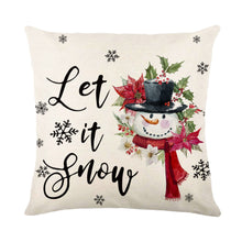 Load image into Gallery viewer, Christmas Decorations Pillow Covers Sofa Square Throw Pillow Cases Stamping Snowflake Waist Cushion Cover Home Bed Decor
