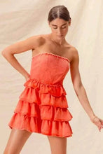 Load image into Gallery viewer, Strapless Ruffle Layered : Cheer Up Dress
