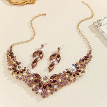 Load image into Gallery viewer, High Profile And Generous Crystal Necklace And Earrings Suite
