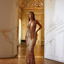 Load image into Gallery viewer, Female Creative V-neck Heavy Industry Dress
