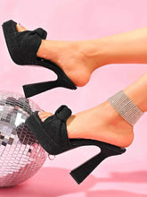 Load image into Gallery viewer, Bow Platform : Block Heel Sandals
