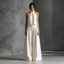 Load image into Gallery viewer, Loose-Fitting Sleeveless Top and Wide-Leg Pants Two-Piece Set.
