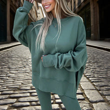 Load image into Gallery viewer, Women’s Solid Color 2-Piece Tracksuit — Crewneck Sweatshirt
