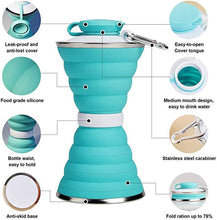 Load image into Gallery viewer, 500ML Foldable Silicone Water Bottle: Ultimate Travel Companion!
