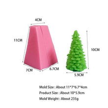 Load image into Gallery viewer, 3D Christmas Tree Candle Mold DIY Scented Candle Christmas Tree Silicone Mold Candle Soap Mold Flexible Mold For Candle Making Pine Tree Molds DIY Cake Decorating Candle Silicone Mold Pine Tree Resin Soap Mold Christmas Gift Craft Home Decor
