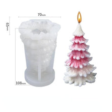 Load image into Gallery viewer, 3D Christmas Tree Candle Mold DIY Scented Candle Christmas Tree Silicone Mold Candle Soap Mold Flexible Mold For Candle Making Pine Tree Molds DIY Cake Decorating Candle Silicone Mold Pine Tree Resin Soap Mold Christmas Gift Craft Home Decor
