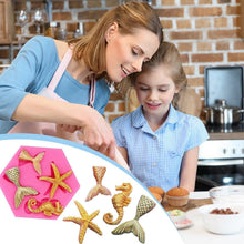 Load image into Gallery viewer, 3D Cookie Decorating Sea Animal Silicone Molds Mold Cake Decoration Mold Best Mold Ocean Theme Silicone Mold Seaweed Sea Fish Shape Silicone Cake Baking Molds Chocolate Candy Baking Tool For Wedding Birthday Party Cake Decoration Cupcake Topper
