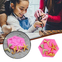 Load image into Gallery viewer, 3D Cookie Decorating Sea Animal Silicone Molds Mold Cake Decoration Mold Best Mold Ocean Theme Silicone Mold Seaweed Sea Fish Shape Silicone Cake Baking Molds Chocolate Candy Baking Tool For Wedding Birthday Party Cake Decoration Cupcake Topper
