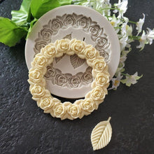 Load image into Gallery viewer, 3D Flower Silicone Mold Sugar Paste Fondant Cake Decor Tool Chocolate Cake Candy Fence Shaped Mold Baking Cake Moulds Mini Sizes Roses Flower Fondant Candy Silicone Mold
