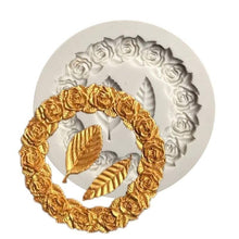 Load image into Gallery viewer, 3D Flower Silicone Mold Sugar Paste Fondant Cake Decor Tool Chocolate Cake Candy Fence Shaped Mold Baking Cake Moulds Mini Sizes Roses Flower Fondant Candy Silicone Mold
